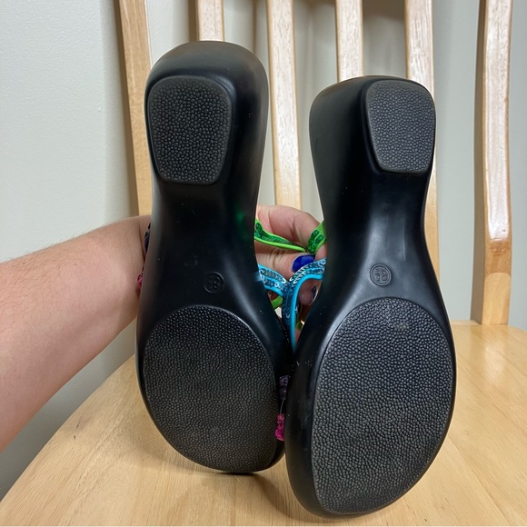 Seychelles multicolor sequin strappy slip on wedge sandals 8.5 - Picture 7 of 9